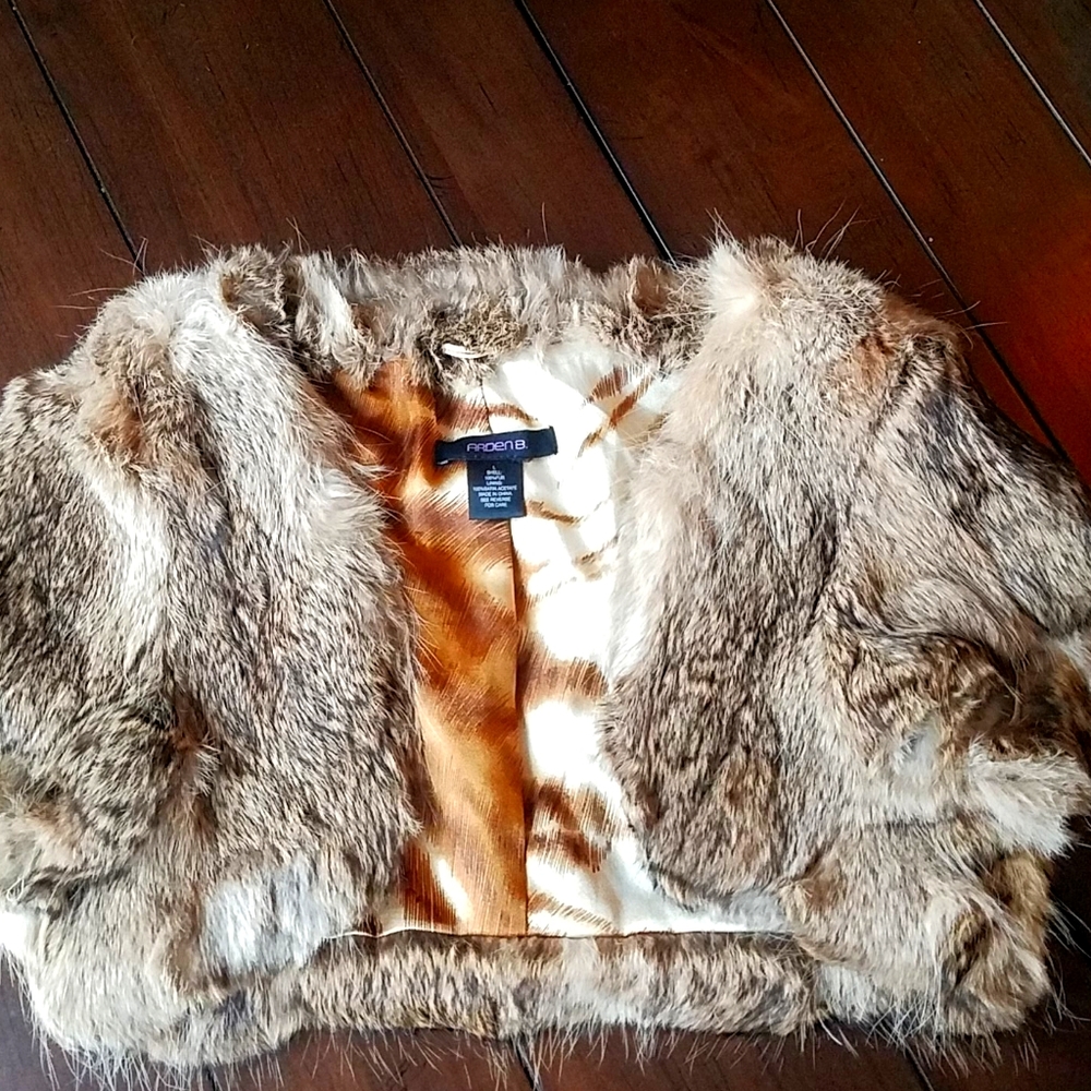 Real fur shrug